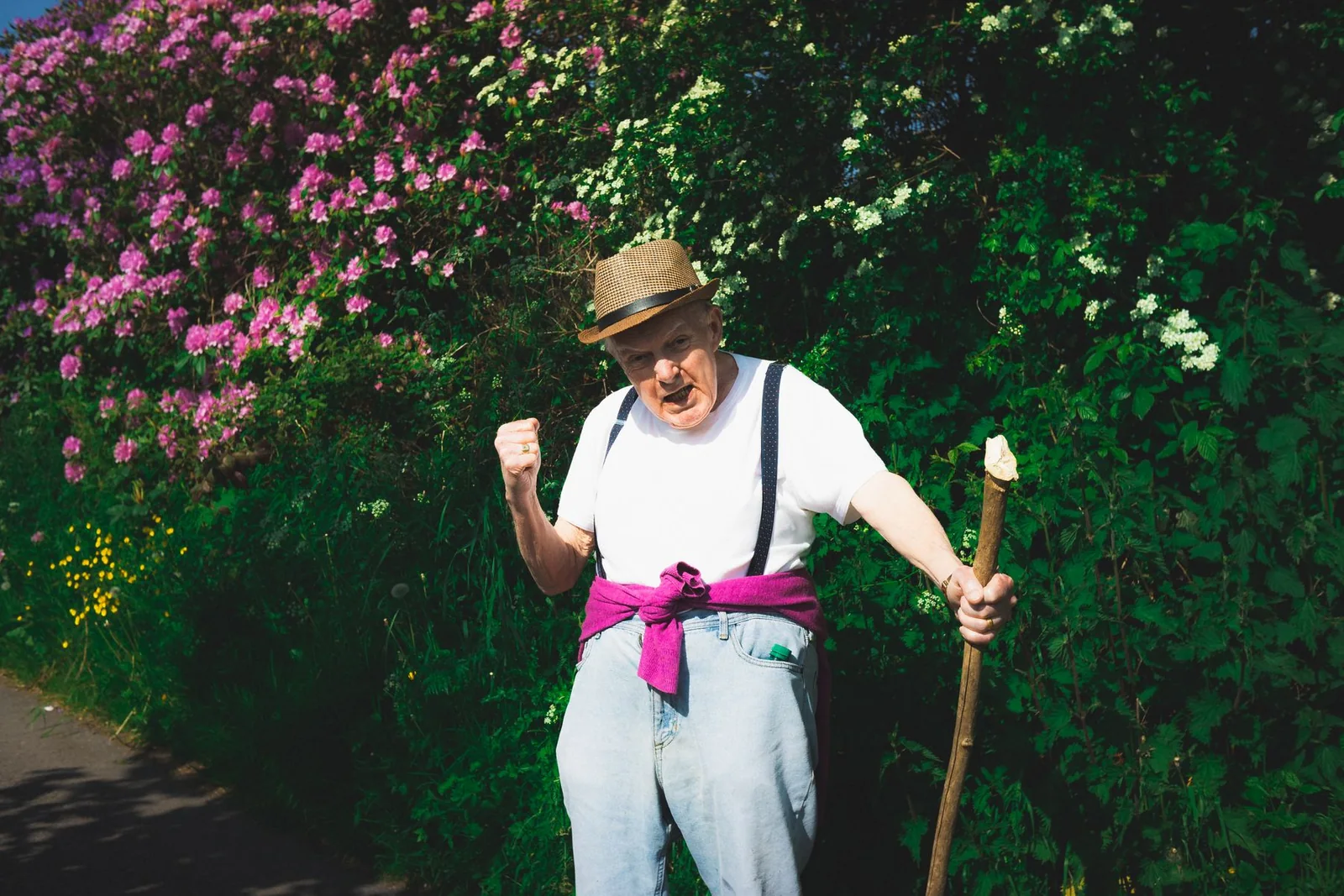 Active man aged over 50 moving comfortably outdoors